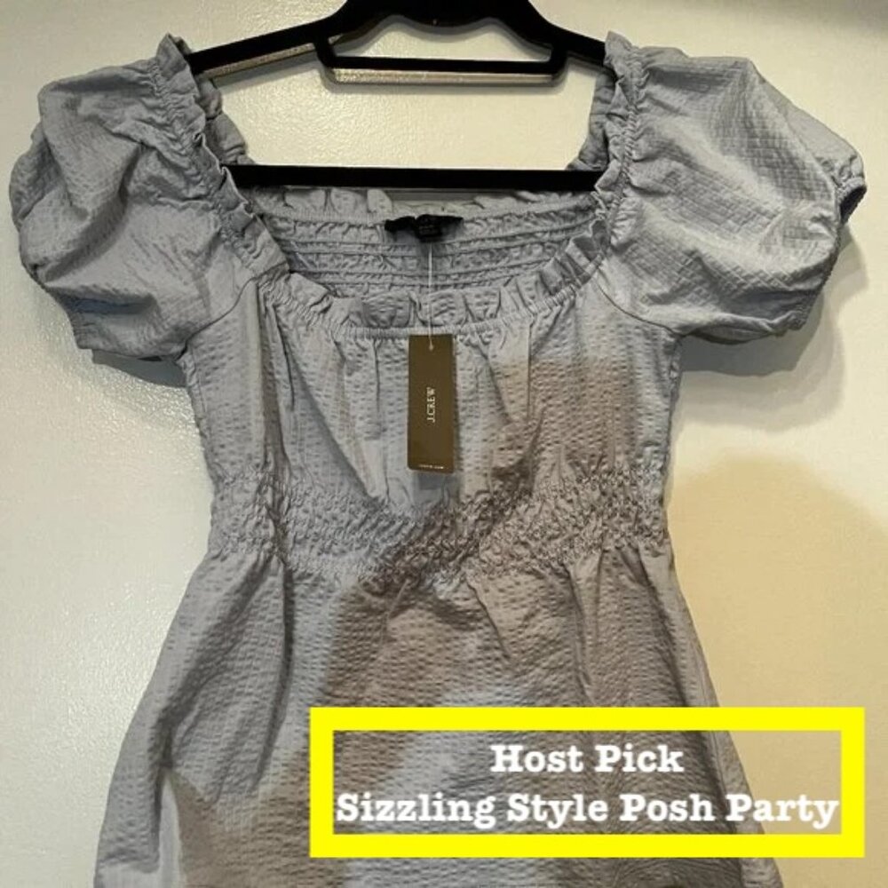 J Crew NWT Light Blue Ruffled Top Size XXS